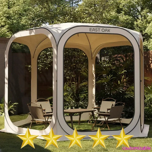 Screen House Tent Pop-Up,10 x 10 FT with Carry Bag for Patio, Backyard