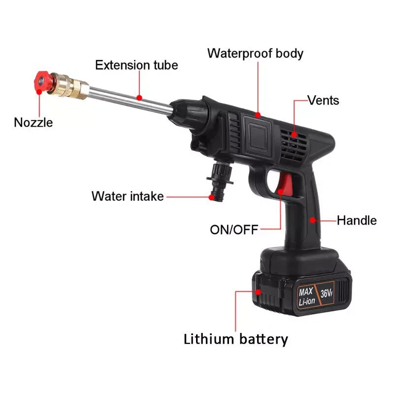 Cordless Electric High Pressure Water Spray Gun