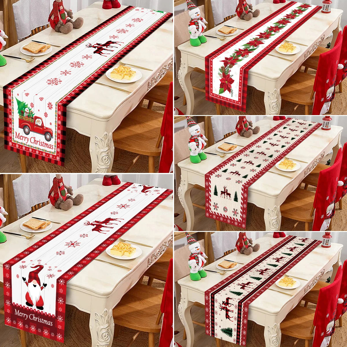 Christmas Table Runner Merry Christmas Decoration