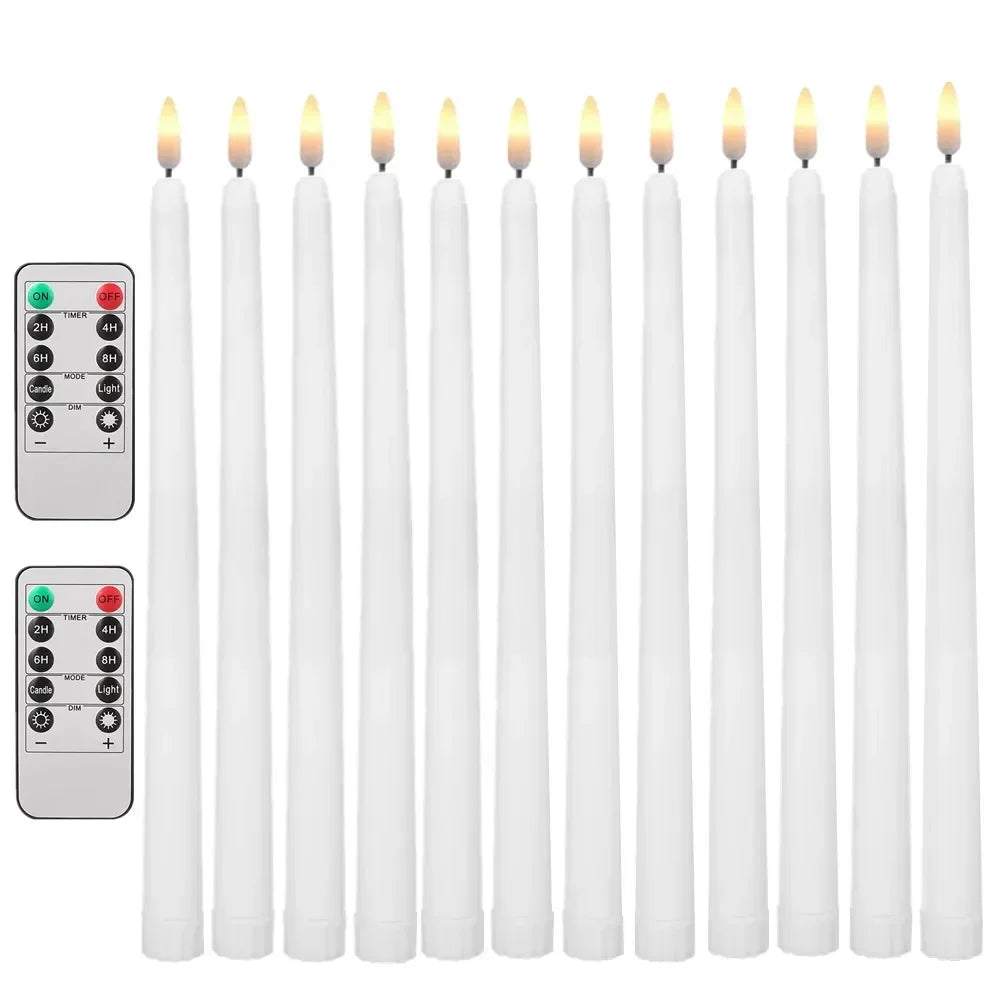 LED Flameless Taper Candles 6.5/11" Battery Operated