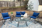 7 Pieces Patio Furniture Set, Sectional Sofa Couch with Table and Cushions for Porch