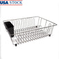 Large Wire Dish Drying Rack with Cutlery Cup