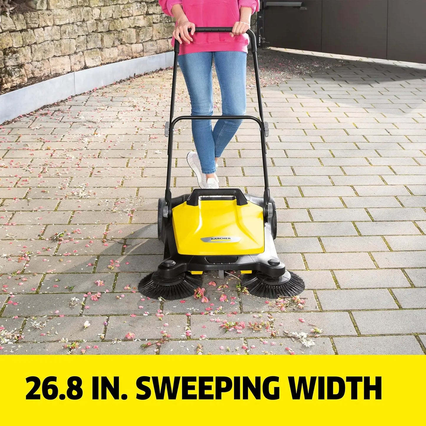 Walk Behind Outdoor Push Sweeper for Workshops, Warehouses or Garages