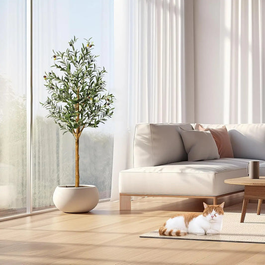 1Pc/2Pcs Artificial Olive Tree 4ft / 5ft / 6ft,