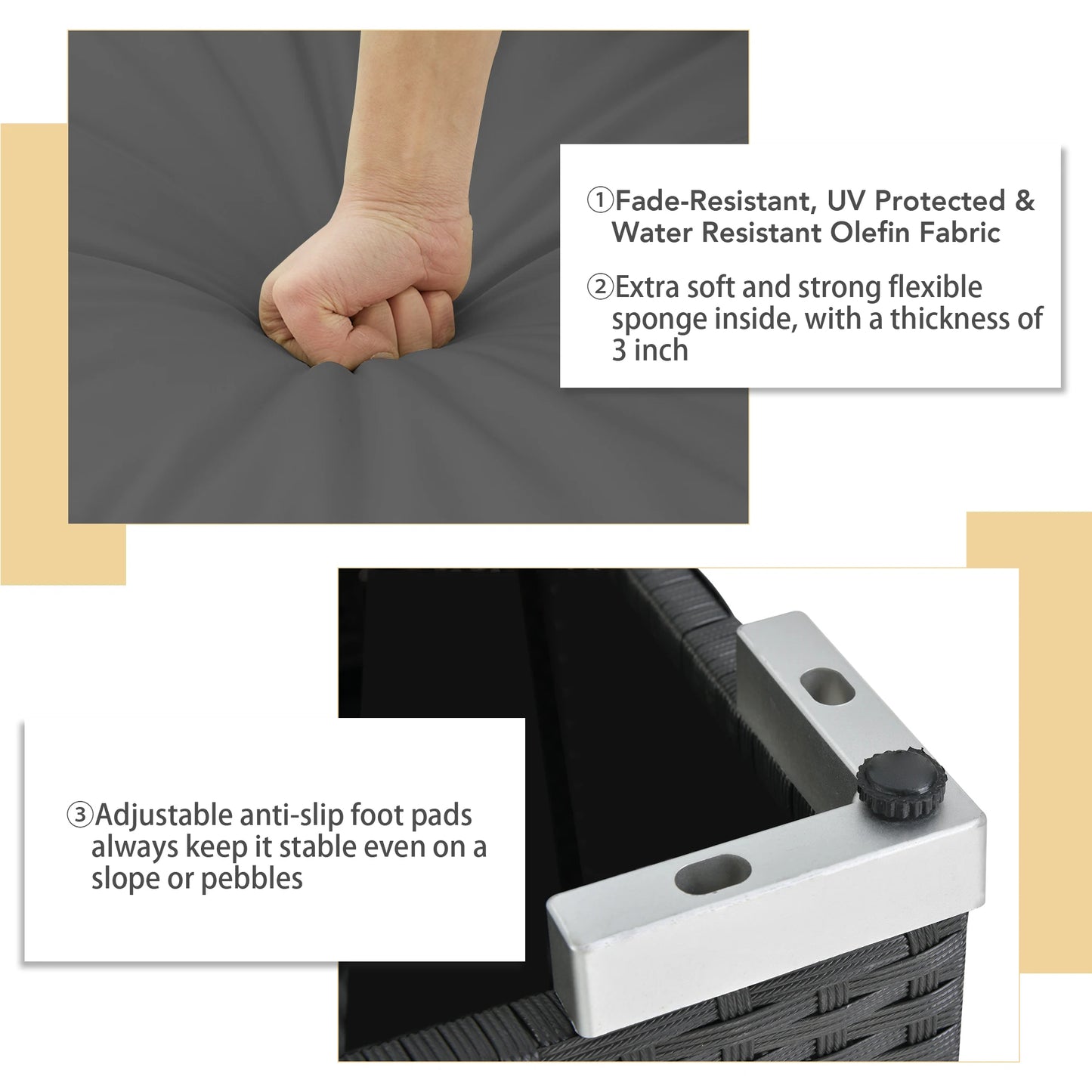 8 Piece Outdoor Sectional Sofa PE Rattan Wicker