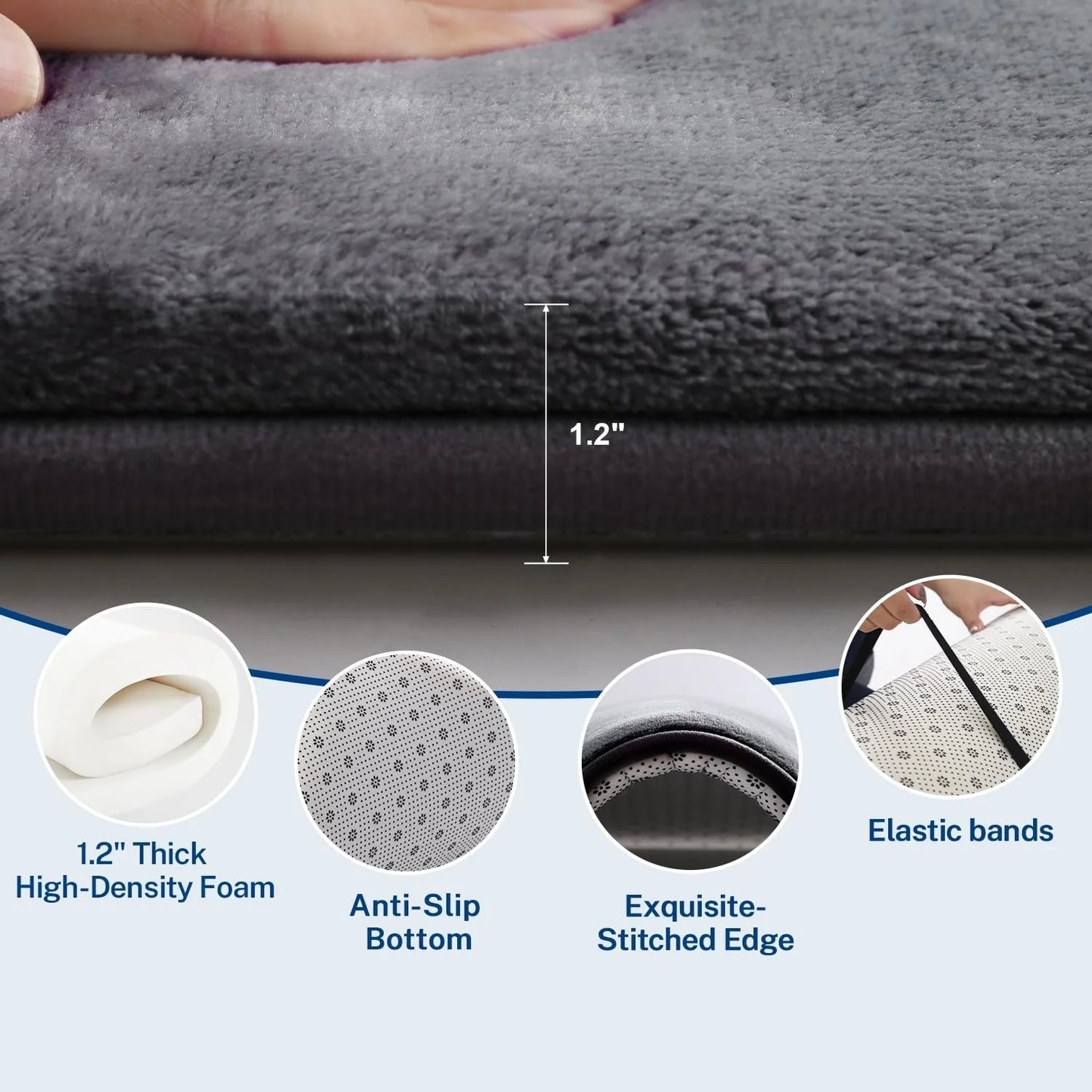 3cm Thick Foam backed Carpet Mat