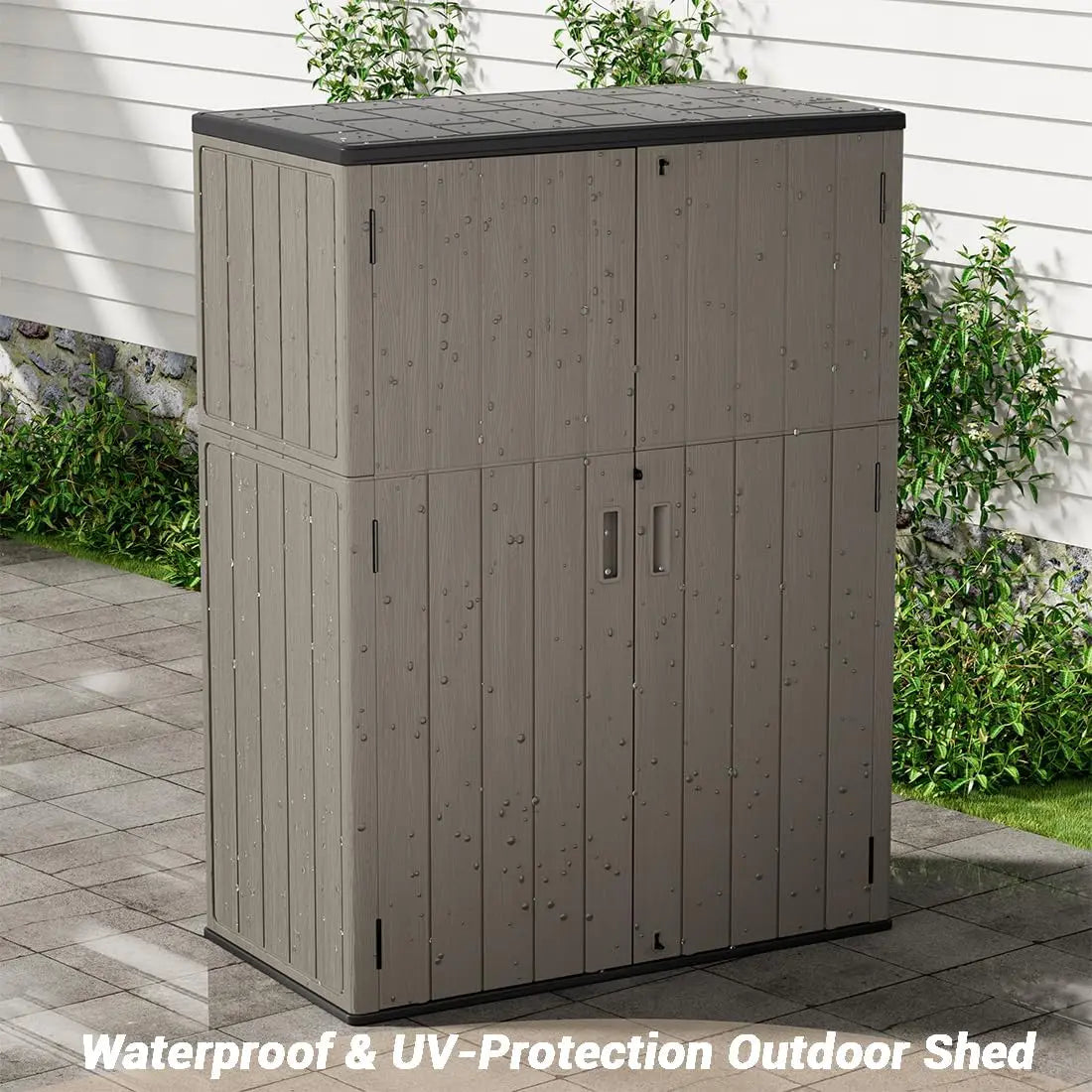 2025-57 Cu.ft Vertical Outdoor Storage Cabinet Waterproof