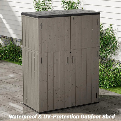 2025-57 Cu.ft Vertical Outdoor Storage Cabinet Waterproof