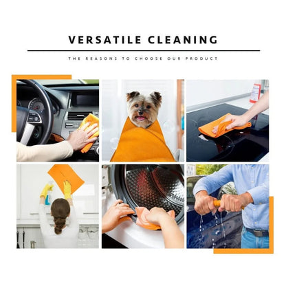 4 Pack Super Absorbent Chamois Cleaning Cloths