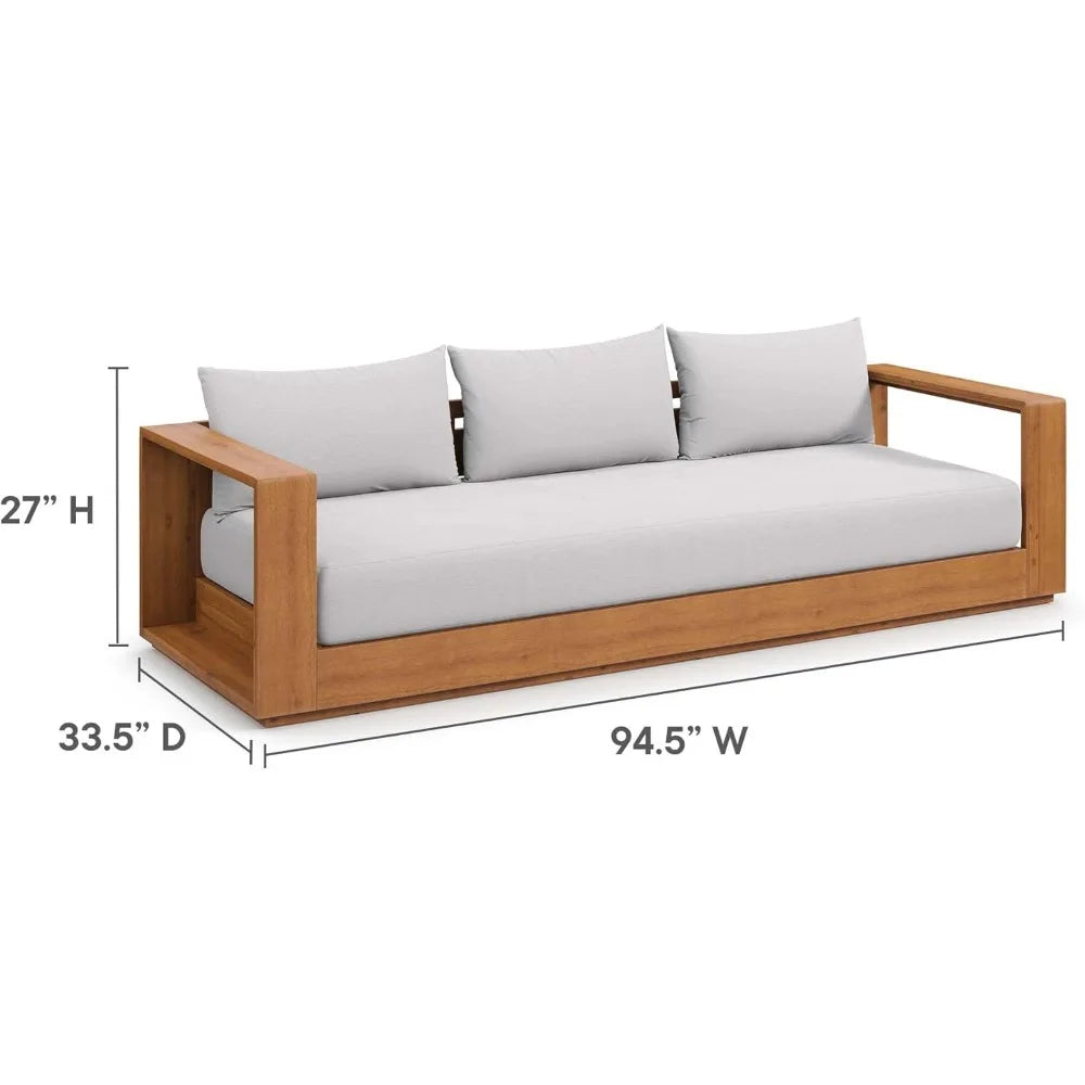 Acacia Wood Outdoor Patio Sofa i