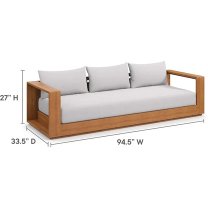 Acacia Wood Outdoor Patio Sofa i
