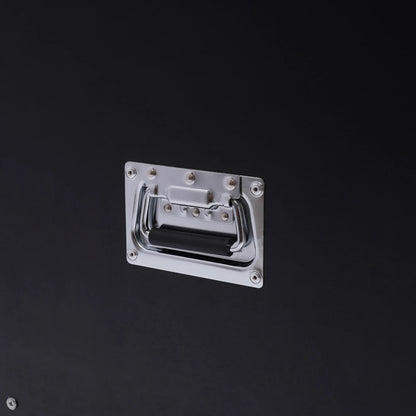 12U Portable Rolling Rack,  Black MDF Cabinet