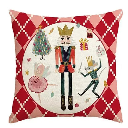 1 piece of Christmas nutcracker decoration pillowcase