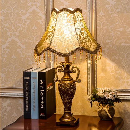 Resin Vintage Floor Lamp Classical Pastoral w/Foot Switch