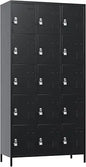 Metal Locker, 72" Employee Lockers with 15 Doors