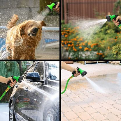 50-100FT Expandable Garden Hose with Holder &10 Spray Nozzle 3/4 inch