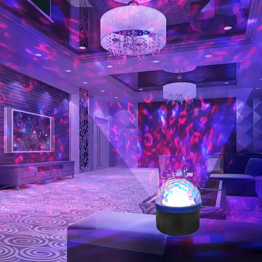 Rotating water wave ambient lighting projector, multi-color selection