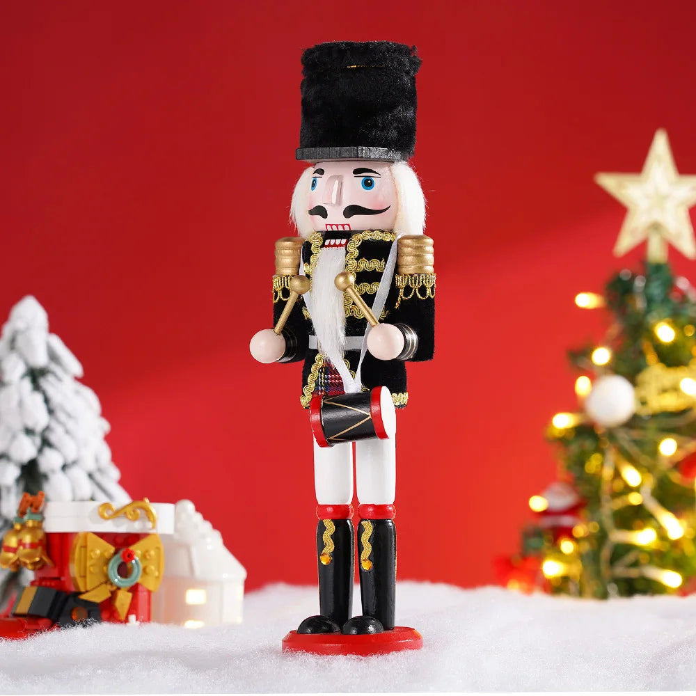 30cm Wooden Nutcracker Soldier Statues