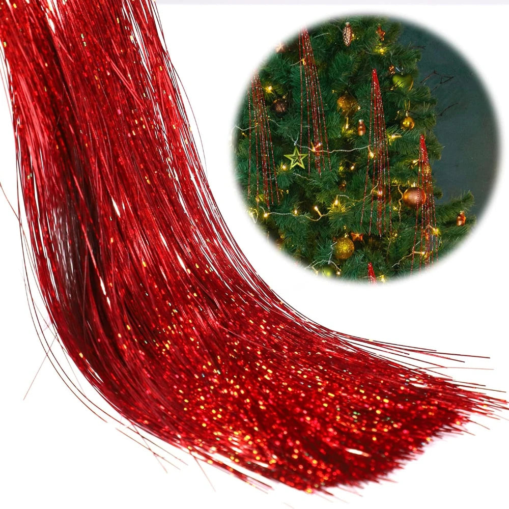 3000 Strands Icicles Iridescent Tinsel Foil Fringe Garland