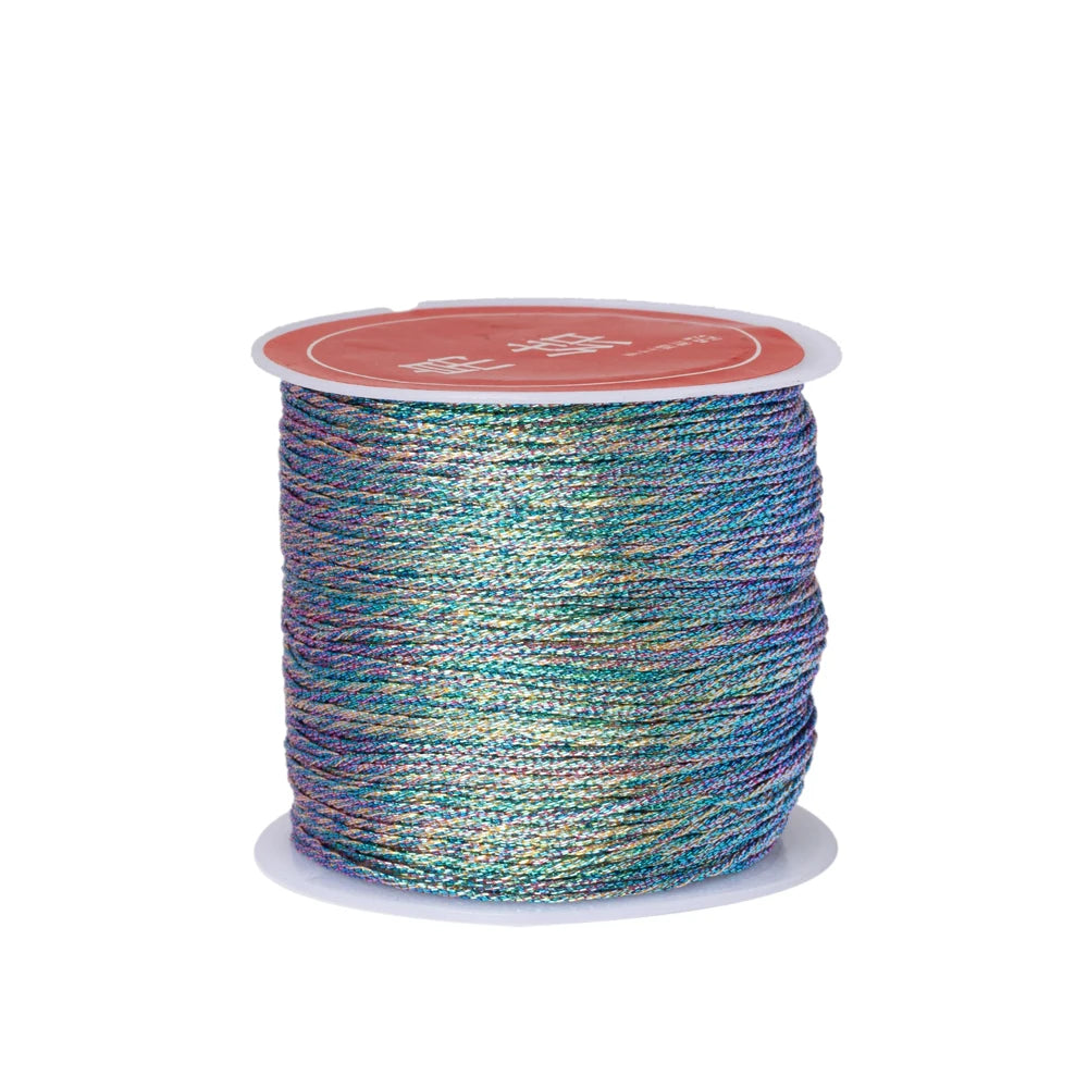 0.4mm 50m Nylon Gold Silver Thread Jewelry Cord Wire