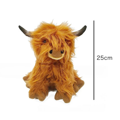 Simulation Highland Cows and Sheep Animal Plush Doll
