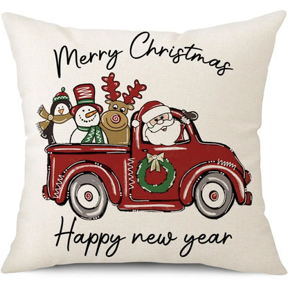 45cm Merry Christmas Cushion Cover Pillowcase