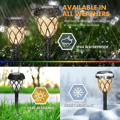 10 Pack solar powered small tube Light and shadow lamp lawn lamp