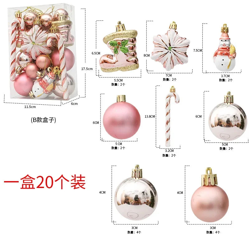 29/20Pcs Christmas Tree Balls Hanging Pendant