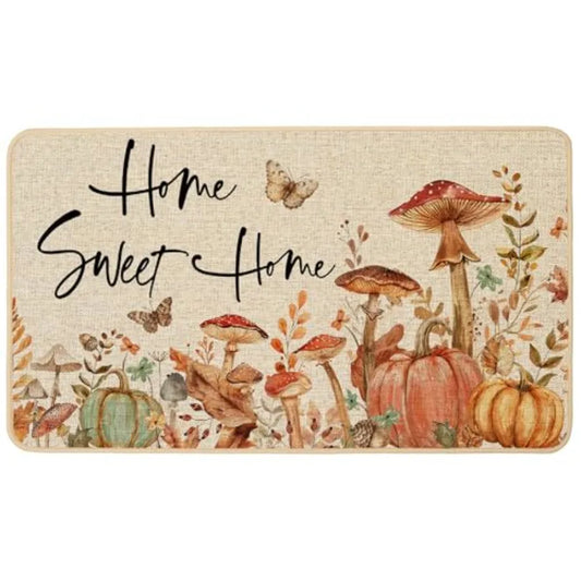 Fall Pumpkins Mushroom Doormat