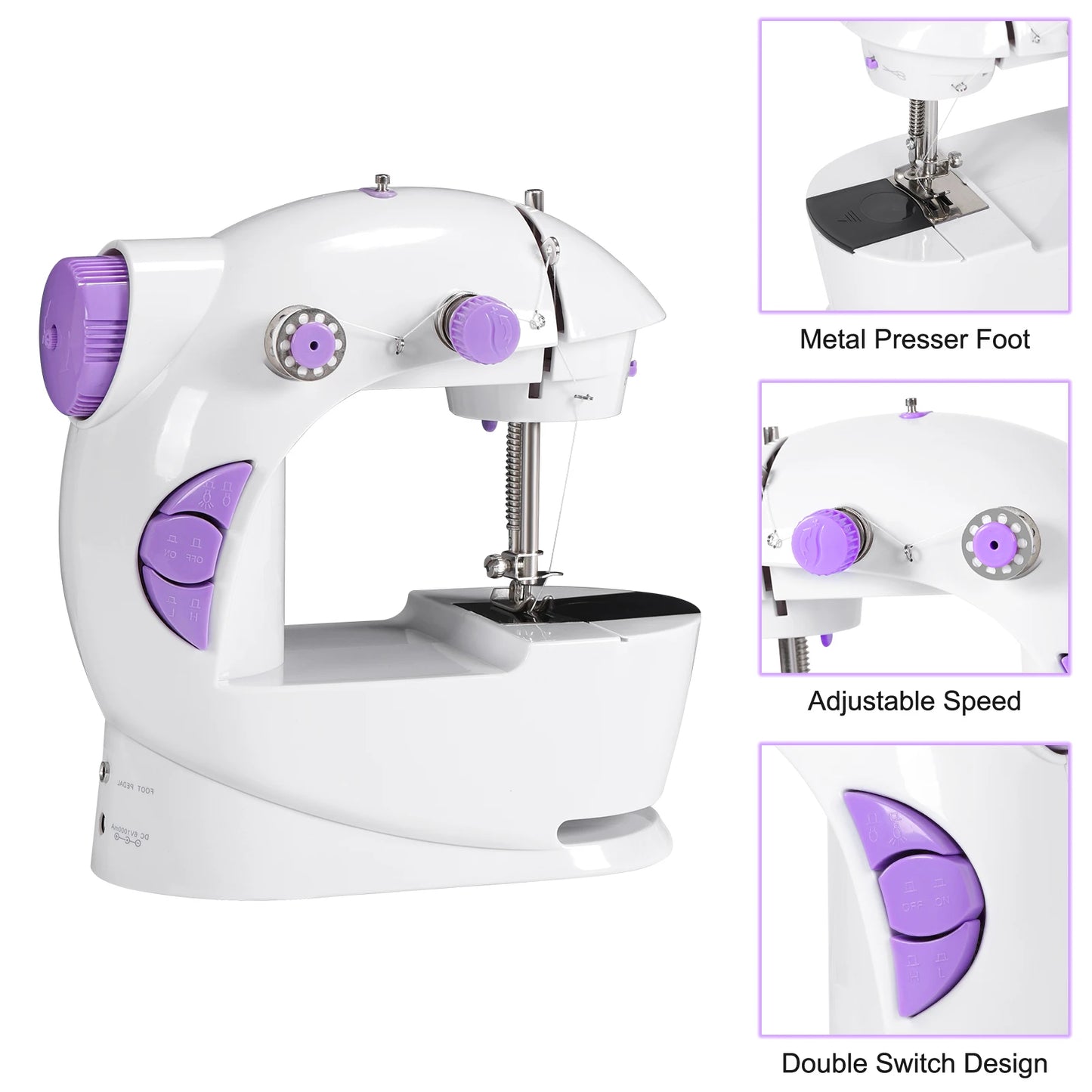 Sewing Machine Portable with Light & Speed Control