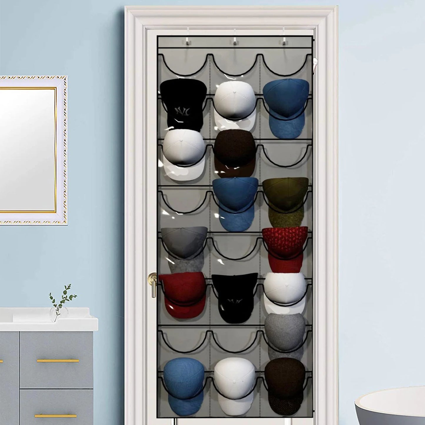 24 Hat Organizer Racks for Baseball Caps