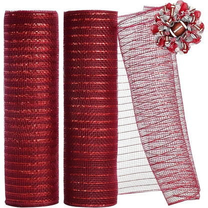 Golden Grid Ribbon Christmas Tree Decoration Mesh Tulle Roll