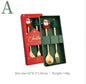 4Pcs Christmas Fork And Spoon Set Stainless Steel