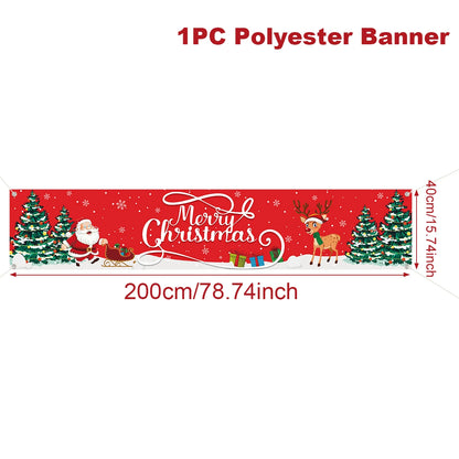 Christmas Outdoor Banner Merry Christmas Decorations