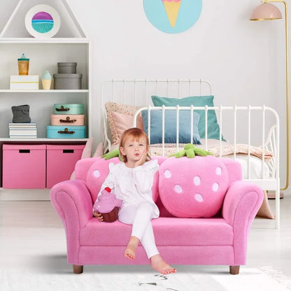 Double Seat Toddler Couch Pink