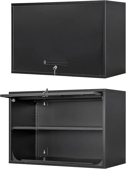 Secure Metal Wall Cabinet with Locking Door and Adjustable Shelf