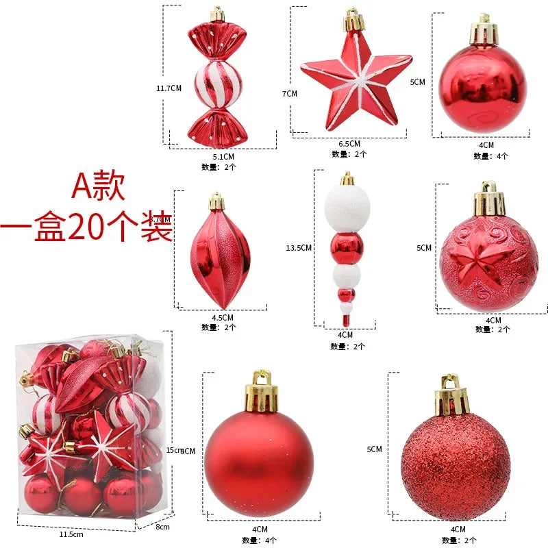 29/20Pcs Christmas Tree Balls Hanging Pendant