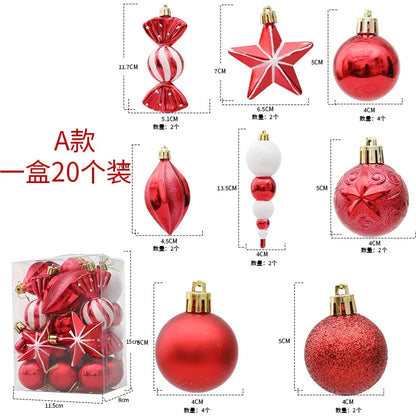 29/20Pcs Christmas Tree Balls Hanging Pendant