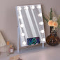White Vanity Mirror with Lights Wireless Charger Bluetooth Speaker