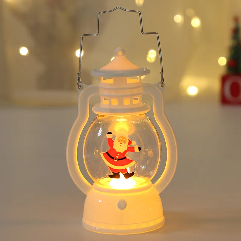 Portable LED Christmas Santa Claus Snowman Lanterns