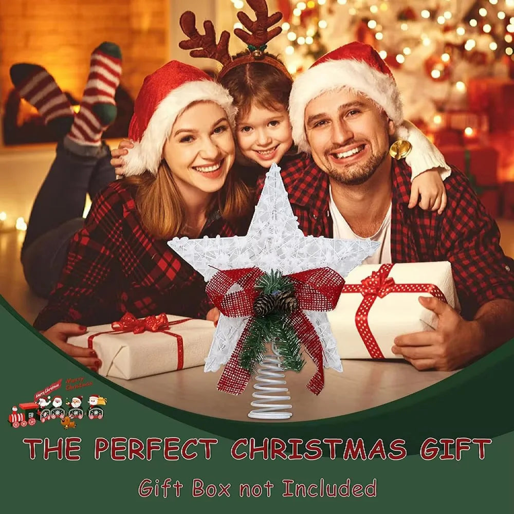 LED Christmas Tree Star Light Topper Battery Operated