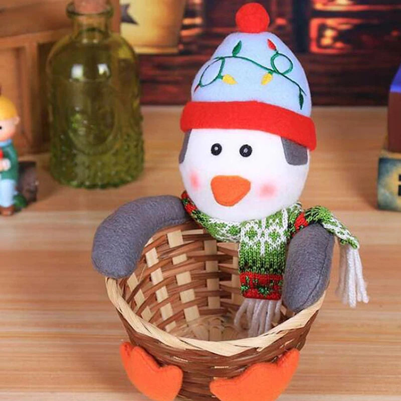 Merry Christmas Decorate Christmas Candy Storage Basket