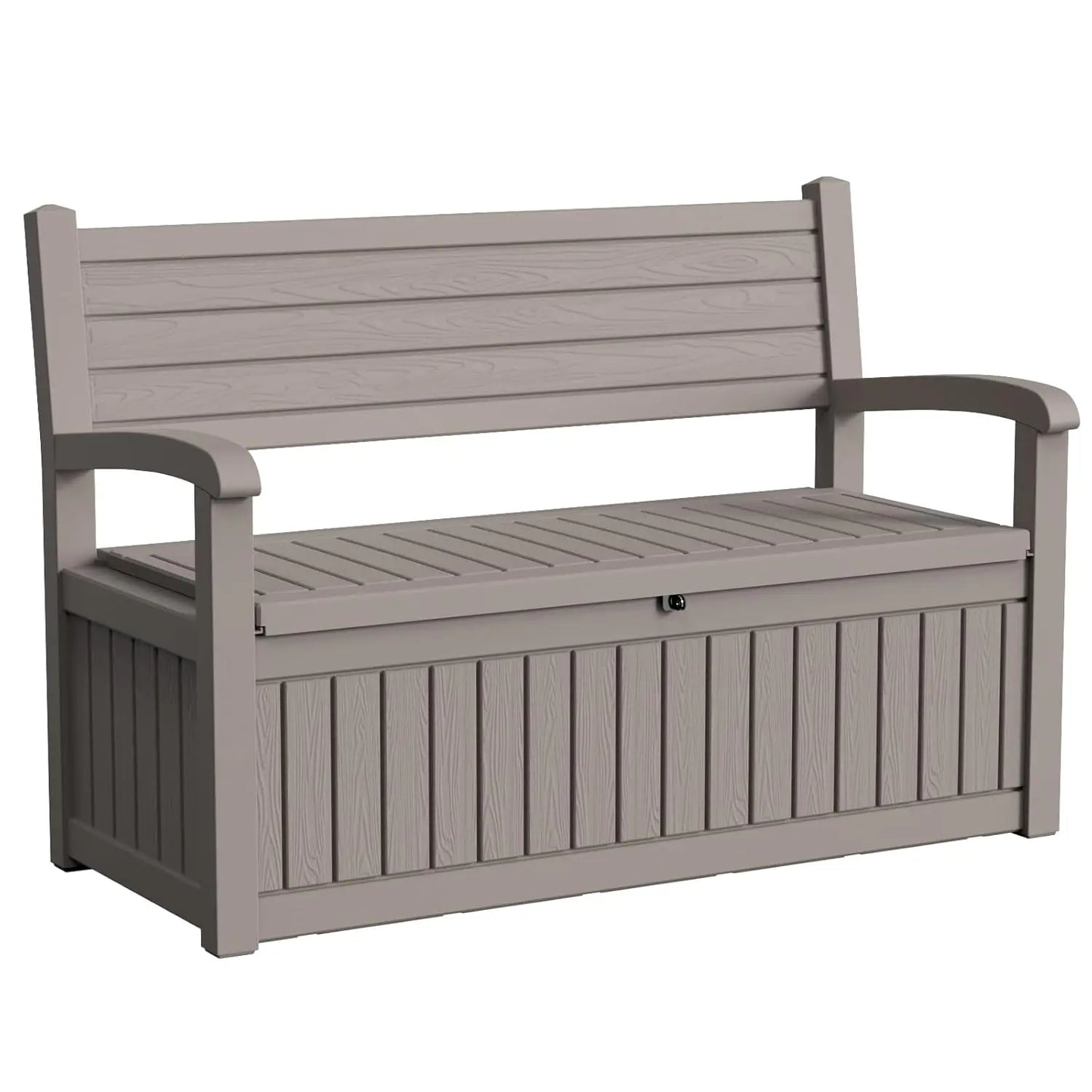 80 Gallon Outdoor Storage Bench Deck Box Waterproof Lockable