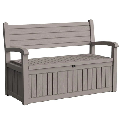 80 Gallon Outdoor Storage Bench Deck Box Waterproof Lockable