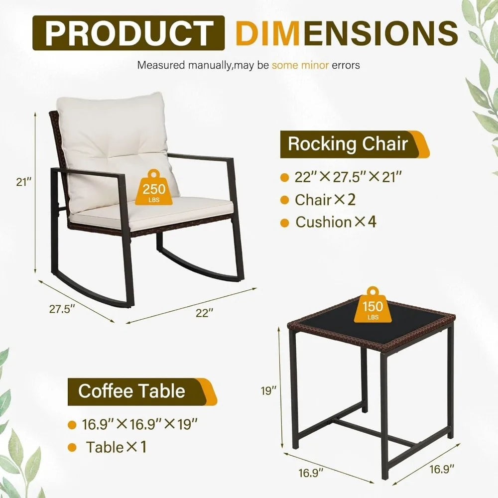 3-Piece Patio Bistro Set