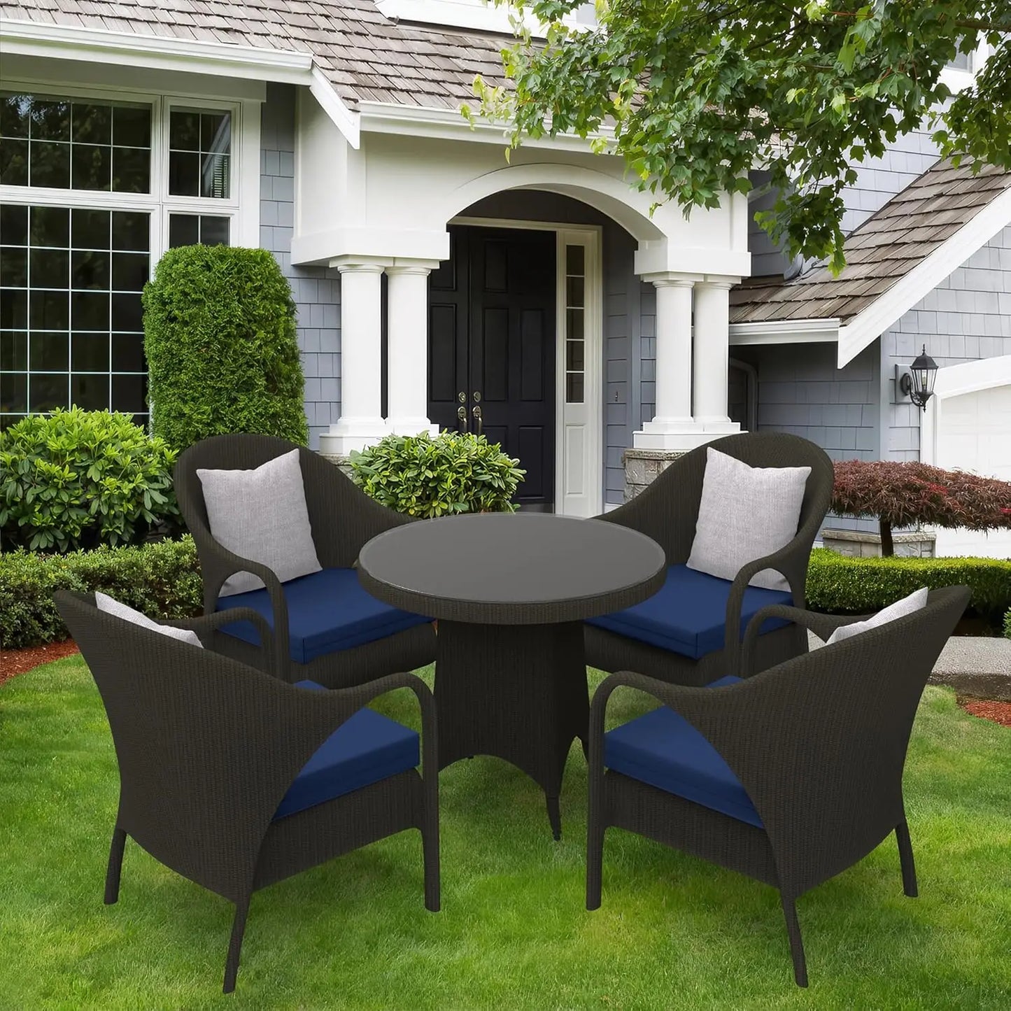 Outdoor Cushions for Patio Furniture Set of 4, 18.5 x 16 x 3