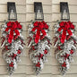 Flocked PVC Christmas Decoration Flower Wreath Vine Hanging Garland