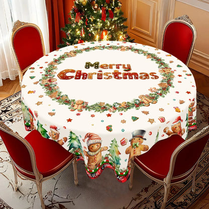 Christmas Gingerbread Tablecloth Polyester