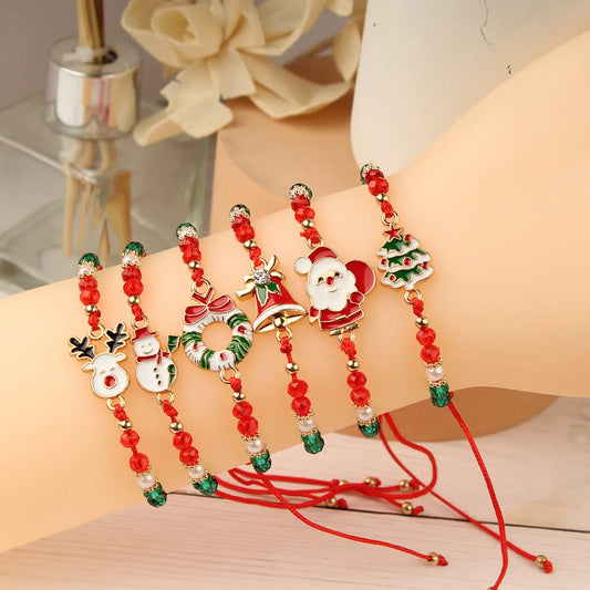 1/6/12pcs Festival Christmas Bracelets 
