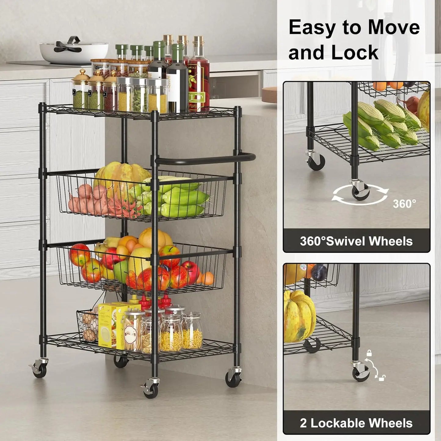 4 Tier Rolling Carts